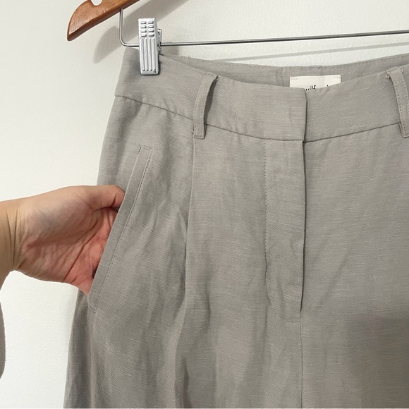 Aritzia x Wilfred • the effortless pant™ linen pearl gray sz 2 - Picture 7 of 8